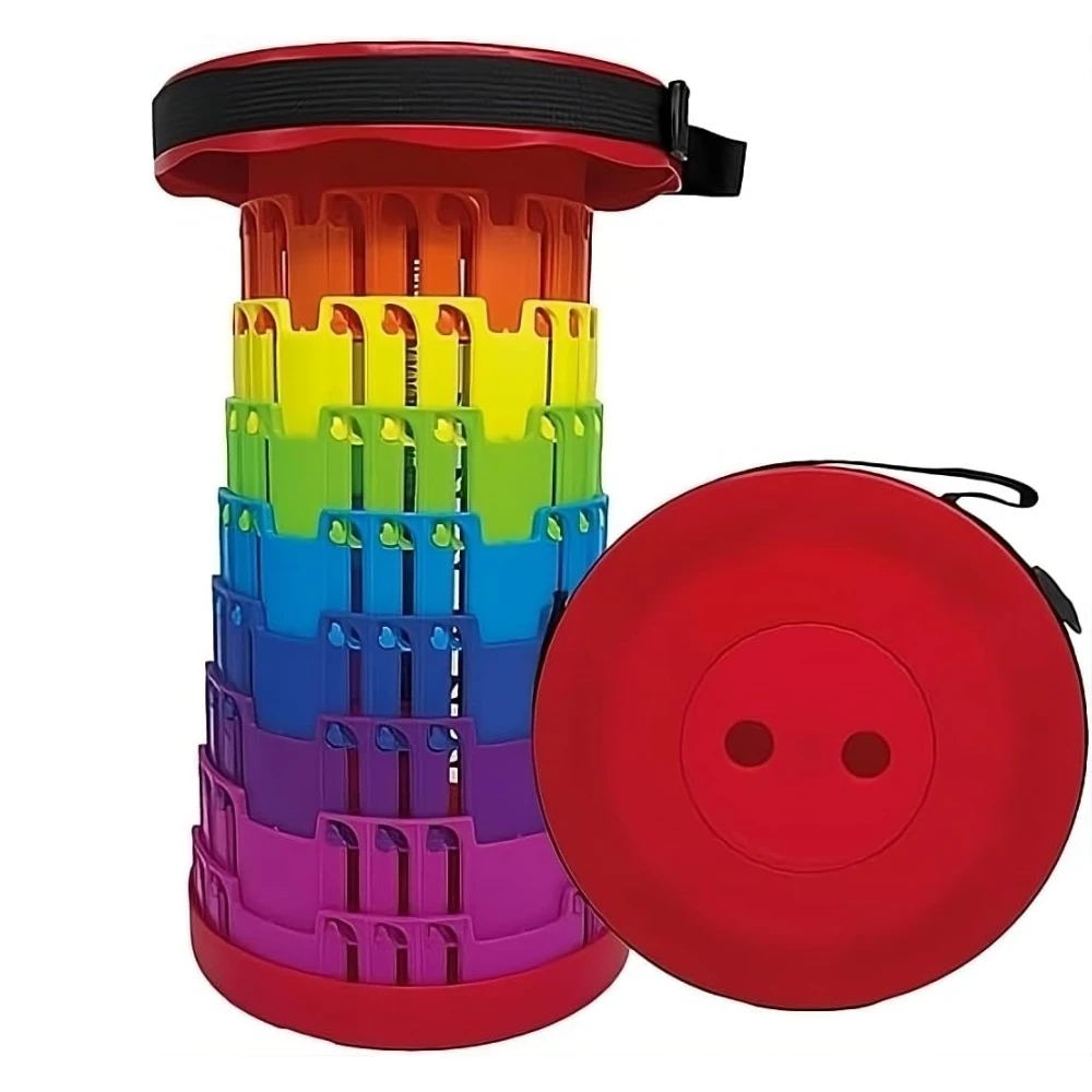 مقعد تلسكوبي محمول قابل للطي بارتفاع قابل للتعديل، خفيف الوزن للتخييم في الهواء الطلق والشواء وصيد الاسماك والمشي لمسافات طويلة والبستنة والنزه