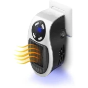 دفايه كهربائيه صغيره ذكيه 500 واط، سخان كهربائي محمول للاستخدام الداخلي مع ترموستات ومؤقت قابل للتعديل وشاشة LED للمنزل والمكتب والسكن والسفر