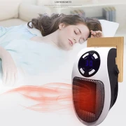 دفايه كهربائيه صغيره ذكيه 500 واط، سخان كهربائي محمول للاستخدام الداخلي مع ترموستات ومؤقت قابل للتعديل وشاشة LED للمنزل والمكتب والسكن والسفر