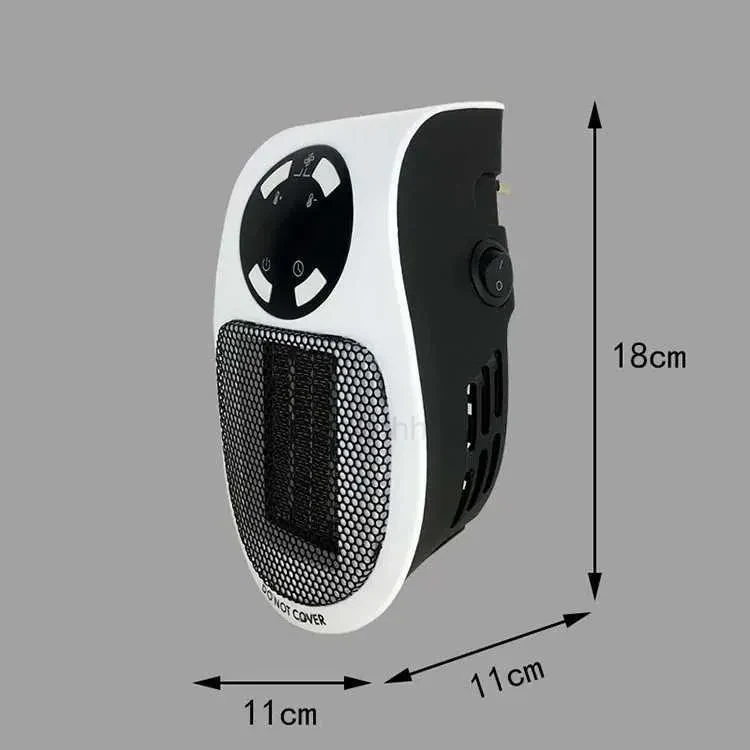 دفايه كهربائيه صغيره ذكيه 500 واط، سخان كهربائي محمول للاستخدام الداخلي مع ترموستات ومؤقت قابل للتعديل وشاشة LED للمنزل والمكتب والسكن والسفر