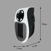 دفايه كهربائيه صغيره ذكيه 500 واط، سخان كهربائي محمول للاستخدام الداخلي مع ترموستات ومؤقت قابل للتعديل وشاشة LED للمنزل والمكتب والسكن والسفر