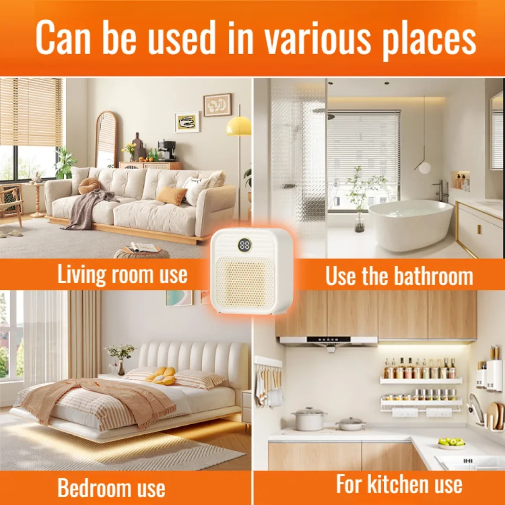 دفايه مكتب صغير الحجم بتصميم عصري، هادئ التشغيل، يوفر دفئًا مثاليًا في الزوايا، مثالي للاستخدام