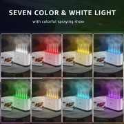 مرطب هواء ذكي لغرفة النوم بستة فوهات تبريد مع إضاءة RGB، مرطبات هواء بالرذاذ البارد للأطفال قابلة للتعديل وسهلة التنظيف