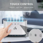 مرطب هواء ذكي لغرفة النوم بستة فوهات تبريد مع إضاءة RGB، مرطبات هواء بالرذاذ البارد للأطفال قابلة للتعديل وسهلة التنظيف