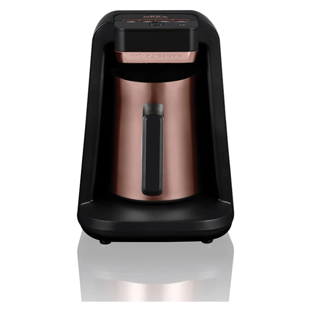 ماكينة تحضير القهوة التركية ارزوم Okka، قوة 700 وات، كروم اسود - OK0012 ( ضمان دولي )