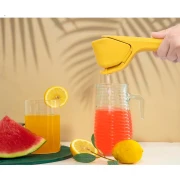 عصارة فواكه و حمضيات يدويه قابلة للطي بشكل مسطح لتخزين موفر للمساحة، عصارة ليمون مع محور جانبي لزيادة الرافعة وتقليل الحاجة للجهد