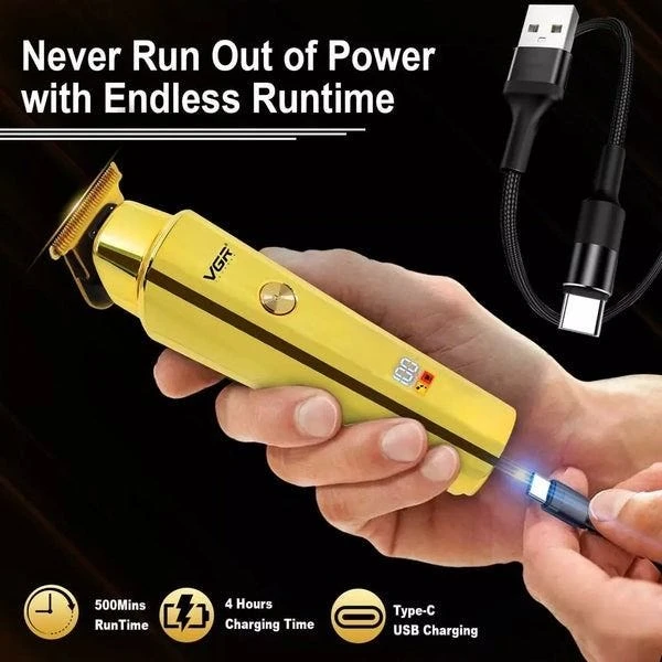 VGR ماكينة حلاقة كهربائية لاسلكية قابلة لاعادة الشحن ضد الماء V-947