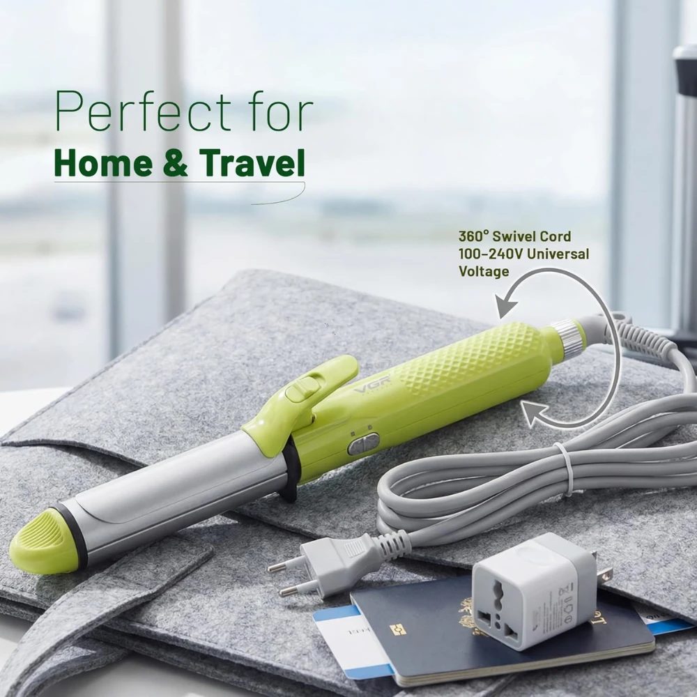 مكواه الشعر الاحترافي VGR V-569  -لفرد الشعر، وتمويجه مع ألواح مطلية بالسيراميك، وإعدادات قابلة للتعديل، وتقنية تسخين موحدة تصل إلى 230 درجة مئوية