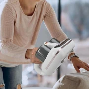 مكنسة كهربائية بفرشاة طاقة مزدوجة الضغط، مكنسة لاسلكية عالية الشفط بفرشاة دوارة قابلة للطي، محمولة باليد فائقة المرونة