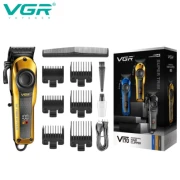 ماكينة حلاقة الشعر الاحترافية VGR V-170 مع غطاء خارجي قابل للتغيير، ماكينة حلاقة شعر الشعر واللحية والشارب
