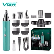 مجموعة العناية الشخصية 4 في 1  VGR V-630 : ماكينة حلاقة الشعر و تشذيب الأنف و تشذيب اللحية و الجسم
