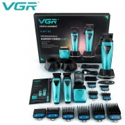 مجموعه ماكينات تشذيب الشعر احترافية ماكينات قص الشعر 9000 دورة في الدقيقة ماكينات تشذيب الشعر LED ماكينات قص كهربائية هادئة ماكينة تشذيب شعر للرجال V-877 S3