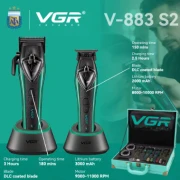 طفم ماكينات VGR حلاقة الشعر رجال مكينه حلاق شعر حلاقة شعر للرجال + ماكينة قص الشعر محرك متجه ماكينة قص الشعر قابلة للتعديل 11000 دورة