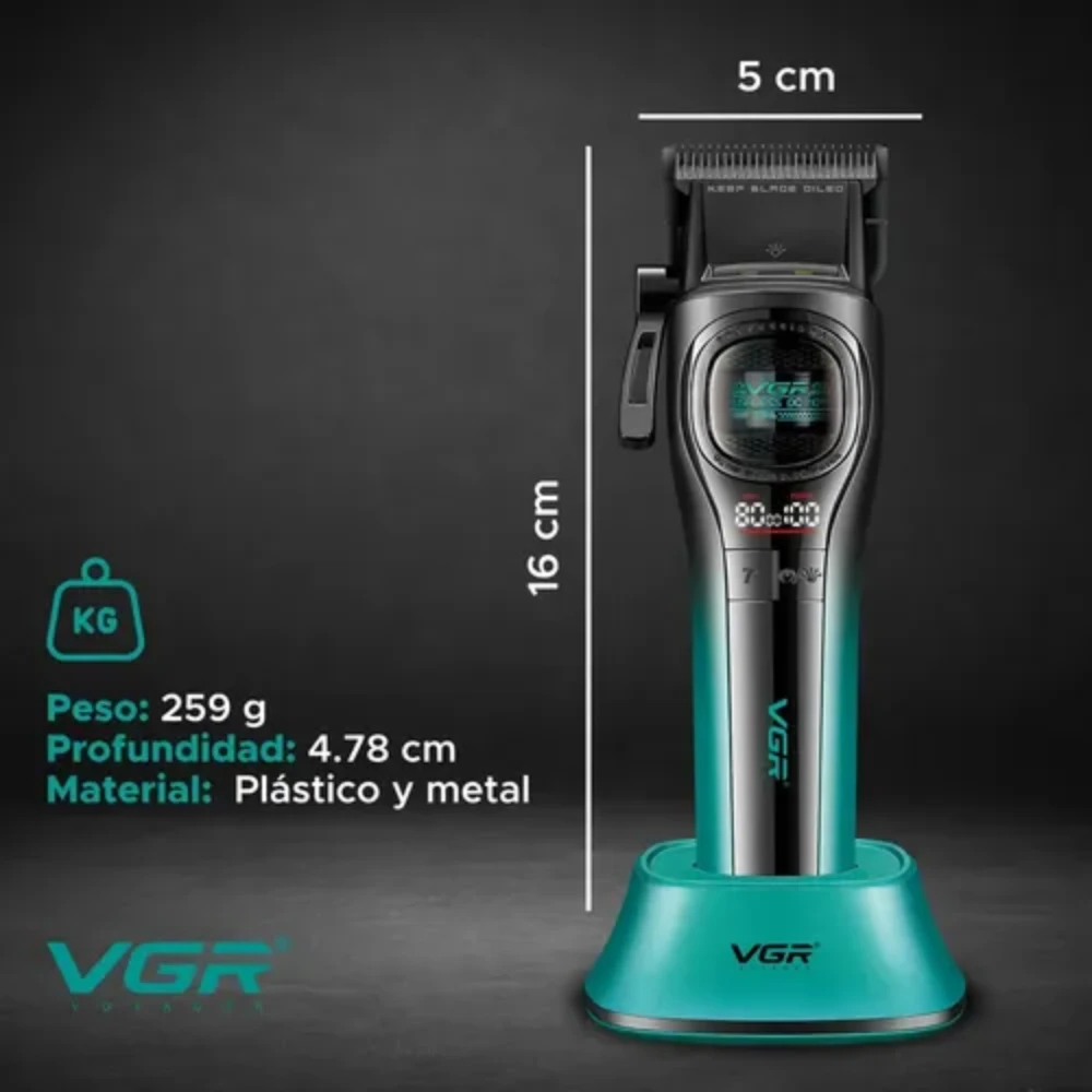 ماكينة حلاقة احترافية VGR V-888C مناسبة للحلاقين والاستخدام المنزلي، بتجمع بين القوة والدقة وسهولة الاستخدام.