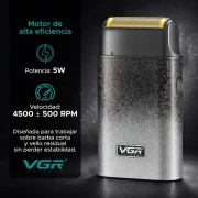 ماكينة حلاقة كهربائية محمولة للرجال، 4500 دورة في الدقيقة، موديل VGR V-326، لون أخضر