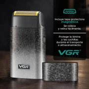 ماكينة حلاقة كهربائية محمولة للرجال، 4500 دورة في الدقيقة، موديل VGR V-326، لون أخضر