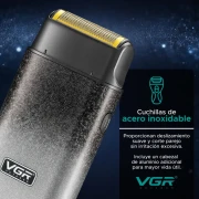 ماكينة حلاقة كهربائية محمولة للرجال، 4500 دورة في الدقيقة، موديل VGR V-326، لون أخضر