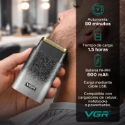 ماكينة حلاقة كهربائية محمولة للرجال، 4500 دورة في الدقيقة، موديل VGR V-326، لون أخضر