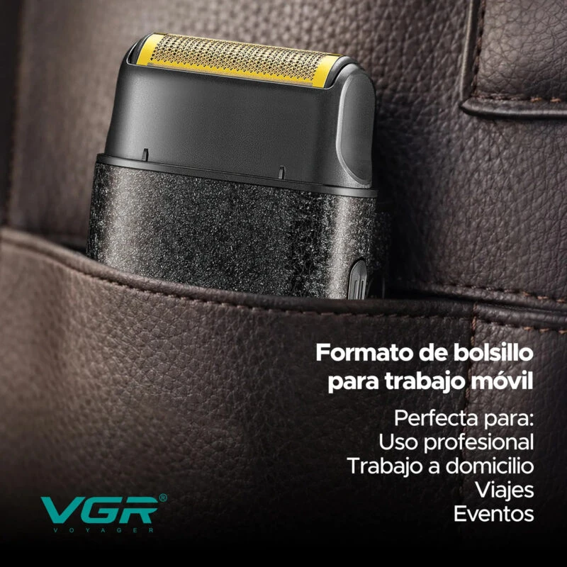 ماكينة حلاقة كهربائية محمولة للرجال، 4500 دورة في الدقيقة، موديل VGR V-326، لون أخضر