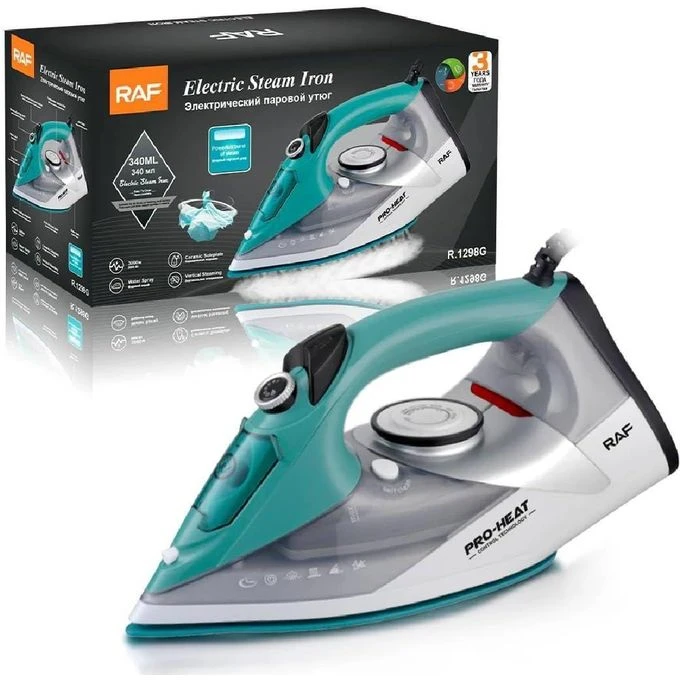 مكواة ملابس 3000 وات من راف R.1298G(ضمان 3 سنوات)