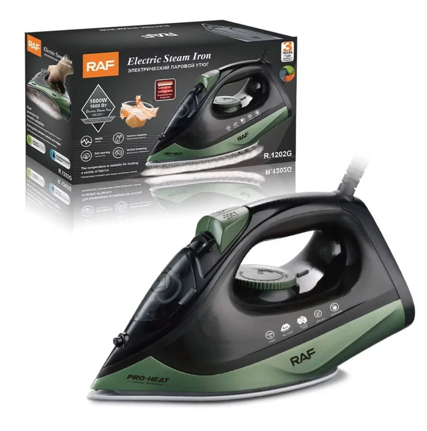 مكواه ملابس  من راف R.1202G  ١٦٠٠ واط(ضمان 3 سنوات)