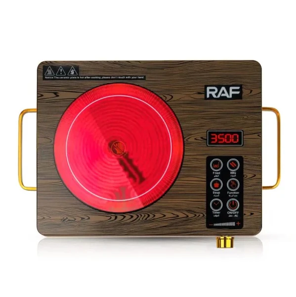 موقد كهربائي بموقد واحد مع درجة حرارة قابلة للتعديل -3500 واط RAF R.8004(ضمان 3 سنوات)
