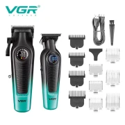 مجموعة حلاقة vgr طقم قص محترف للرجال - V-196 +V-996