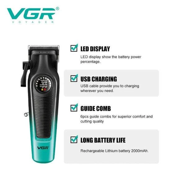 مجموعة حلاقة vgr طقم قص محترف للرجال - V-196 +V-996