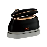 (ضمان 3 سنوات) مكواة بخار صغيرة محمولة للسفر من طراز RAF R.1142H - مكواة بخار يدوية صغيرة دوارة بزاوية 180 درجة