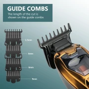 ماكينة حلاقة الشعر VGR 668T للرجال، حلاقة اللحية للرجال، لاسلكية، بمحرك Vector بسرعة 11000 دورة في الدقيقة، شفرة سيراميك DLC على شكل حرف T، طقم عناية شخصية USB-C ببطارية 2500 مللي أمبير