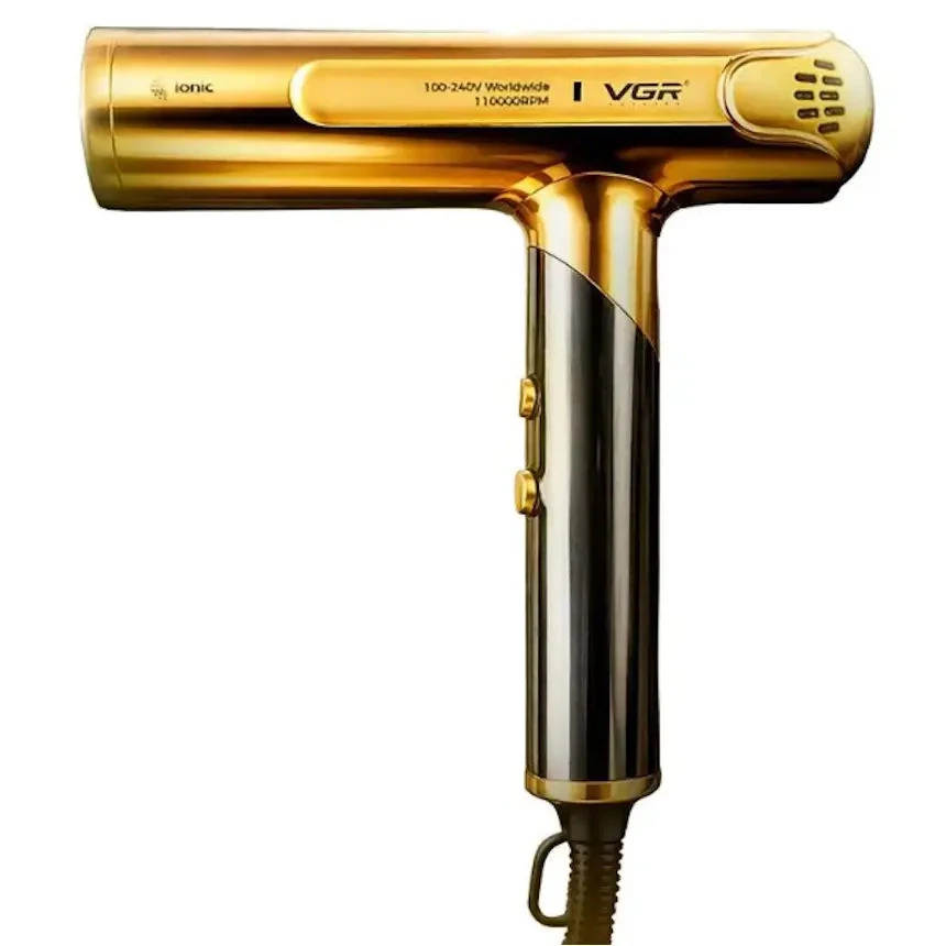 مجفف شعر احترافي VGR V-403 بقوة 1900 واط مزود بمحرك BLDC، وتقنية التأين، وهواء بارد، ومؤشر LED