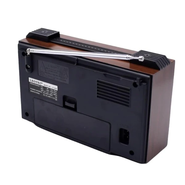 جهاز راديو Leotec LT-2008 محمول ذو 11 نطاقًا FM/MW/SW1-9 AC/DC عالي الحساسية عالمي النطاق