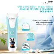 ماكينة قص شعر الأطفال Kemei KM-965 IPX6، صامتة.