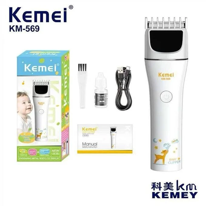 Kemei Km-569 - ماكينة حلاقة كهربائية احترافية. قابلة للشحن للأطفال
