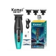 Kemei KM-1817 ماكينة تشذيب احترافية للرجال DLC Blade 7500 دورة في الدقيقة شاشة LED معدنية كاملة منخفضة الضوضاء ماكينة تشذيب الشعر