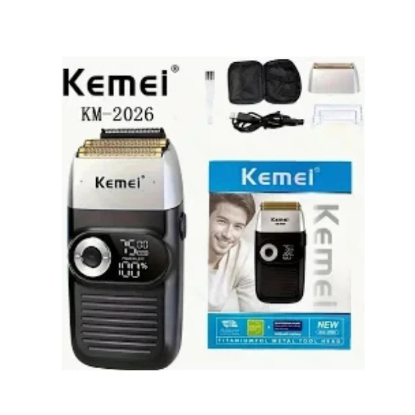 Kemei ماكينة حلاقة كيمي KM-2026 القابلة للشحن للرجال