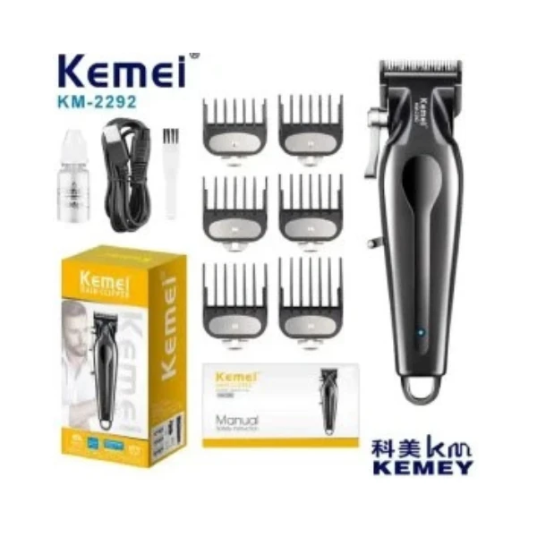 Kemei Km-2235 - ماكينة حلاقة كهربائية احترافية قابلة للشحن للرجال