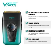 طقم ماكينة حلاقة الشعر الكهربائية VGR V-196 S3 ، لقص الشعر وحلاقته وتشذيب شعر الجسم، يتضمن قاعدة شحن وأمشاطًا وأمشاطًا واقية، هدية رائعة للرجال