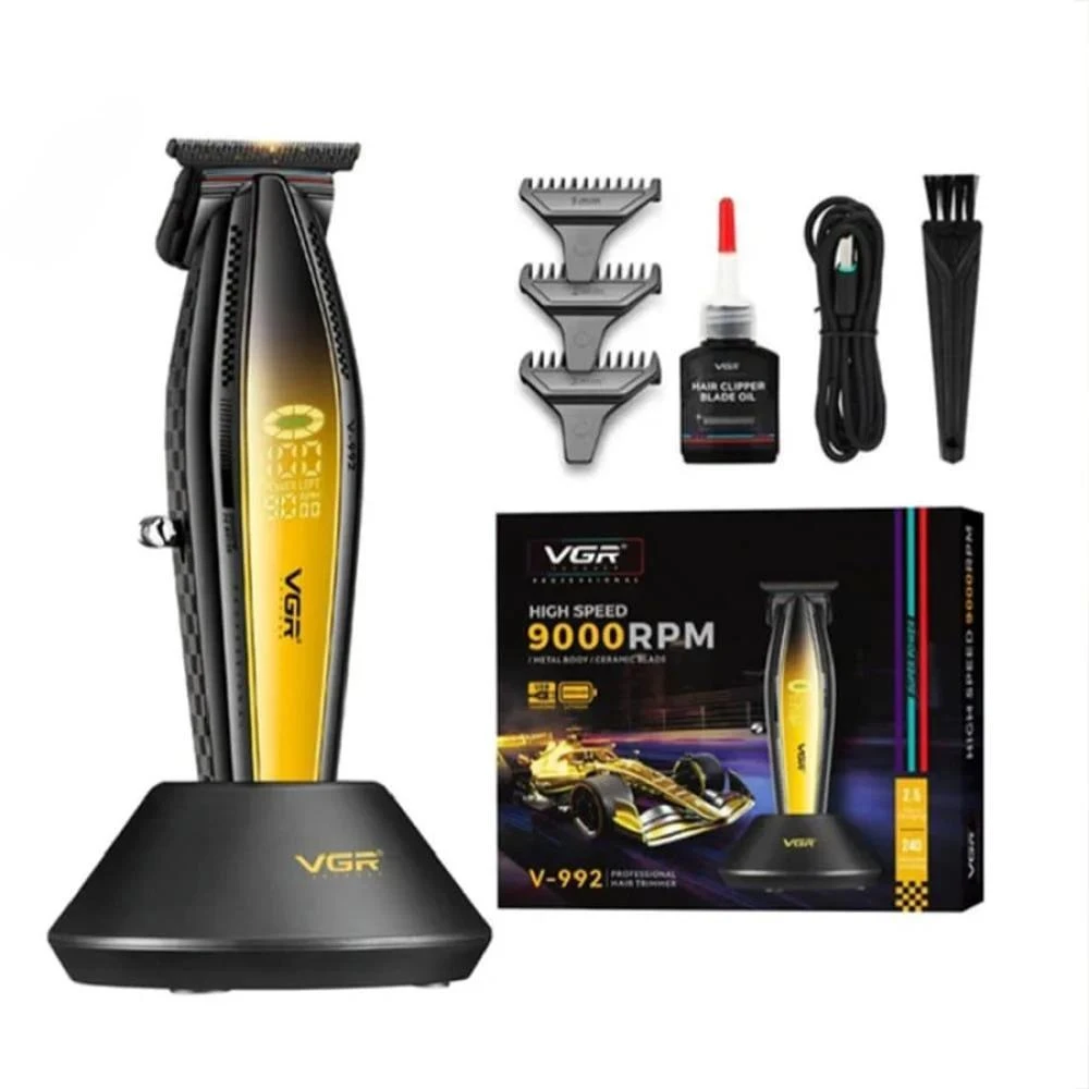 VGR V-992 - ماكينة حلاقة كهربائية احترافية. قابله للشحن للرجال