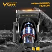 طقم حلاقة احترافي مع  مجفف شعر متعدد الوظائف  للرجال والصالونات، أصفر VGR V-285 S4
