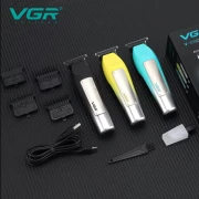 ماكينة حلاقه احترافيه من VGR قابلة لإعادة الشحن عبر منفذ USB مع شاشة LED  باللون الأخضر V-939