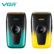 ماكينة حلاقة كهربائية للرجال VGR ، قابلة لإعادة الشحن عبر منفذ USB، قادرة على حلاقة وتشذيب السوالف، تصميم غير لامع، هدية رائعة للرجال ، V-396