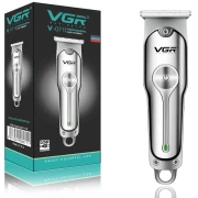 ماكينة تشذيب الشعر الاحترافية من في جي ار - V-071 من الفولاذ مقاوم للصدأ بشحن USB مع 3 أمشاط