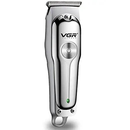 ماكينة تشذيب الشعر الاحترافية من في جي ار - V-071 من الفولاذ مقاوم للصدأ بشحن USB مع 3 أمشاط