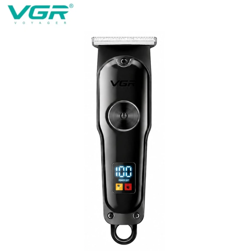 ماكينة حلاقة VGR V-290 للرجال بشاشة LED وشحن USB-C وتشغيل سلكي ولاسلكي – في جي آر