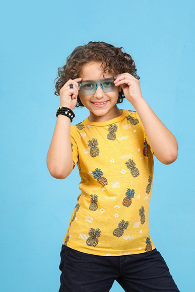 Summer T-shirt for children for all occasions - yellow