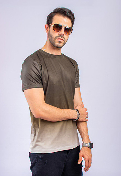 Men's summer T-shirt for all occasions - gradient brown