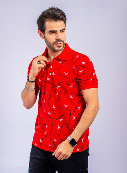 Summer men's polo shirt for all occasions - red