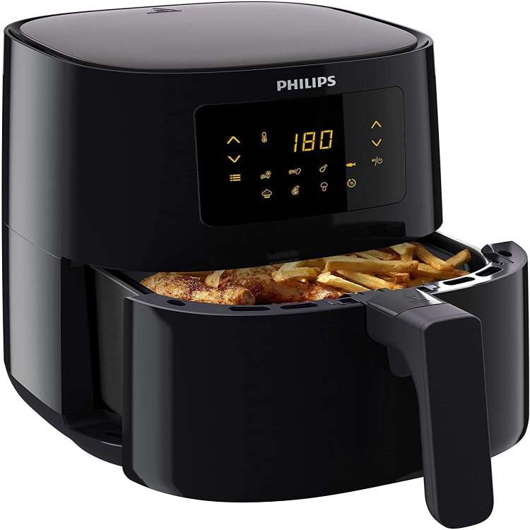 Philips air Fryer Without Oil, 4.1 Liter - 0.8 Kg - Black - HD9252/90
