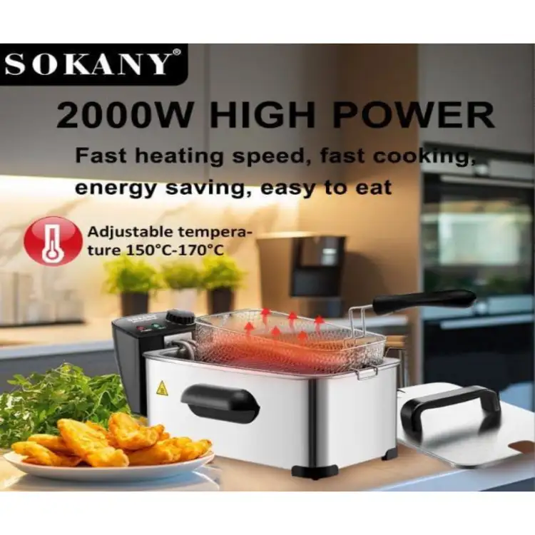 قلاية سوكاني، 3.5 لتر، 2000 وات، فضي - SK-10075